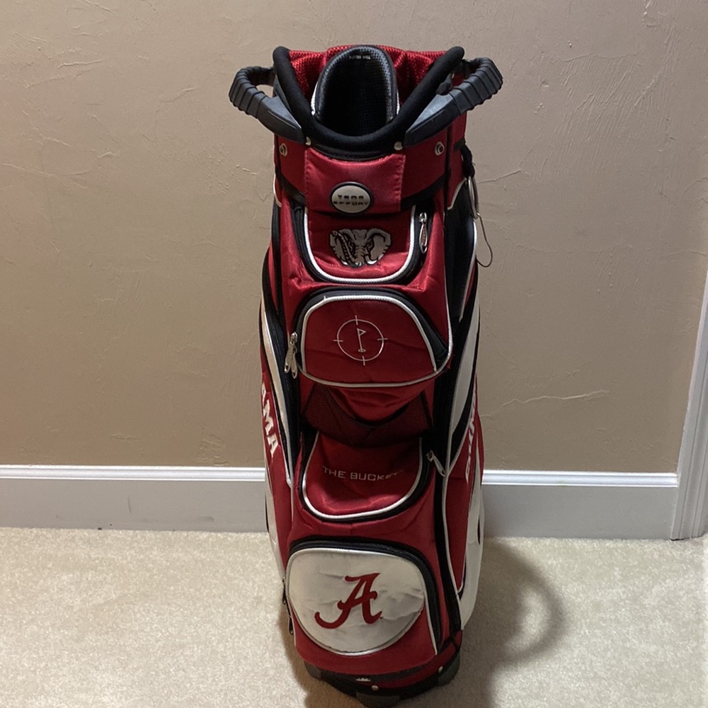 ALABAMA NEVER USED GOLF BAG WITH COVER